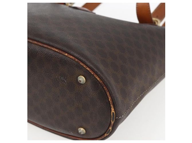 Céline Borsa tote in tela Macadam CELINE in pelle PVC marrone oro Auth ka2135 D'oro - vista 10