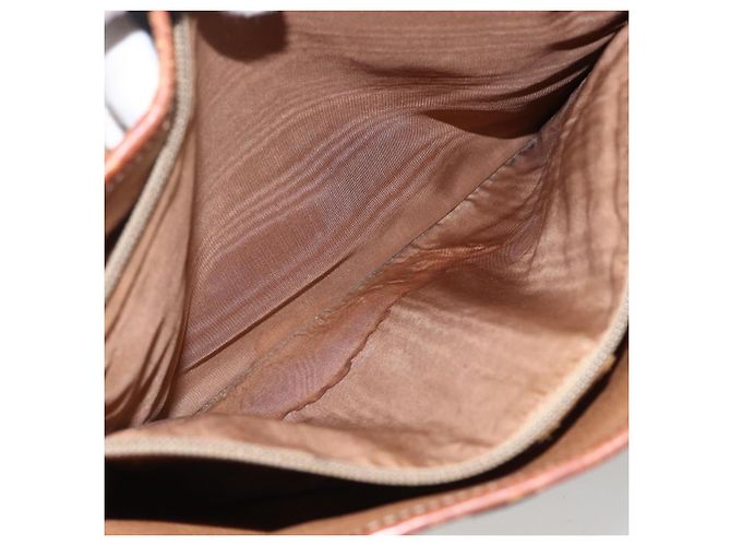 Céline Borsa tote in tela Macadam CELINE in pelle PVC marrone oro Auth ka2135 D'oro - vista 19