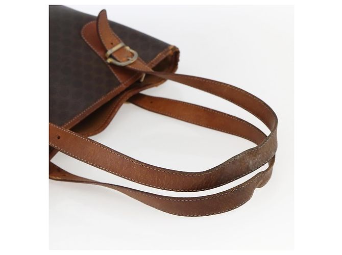 Céline Borsa tote in tela Macadam CELINE in pelle PVC marrone oro Auth ka2135 D'oro - vista 7