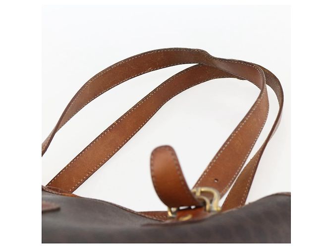 Céline Borsa tote in tela Macadam CELINE in pelle PVC marrone oro Auth ka2135 D'oro - vista 8