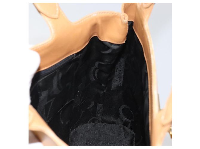Borsa a mano in pelle beige oro Auth BA9917 di Salvatore Ferragamo D'oro - vista 17