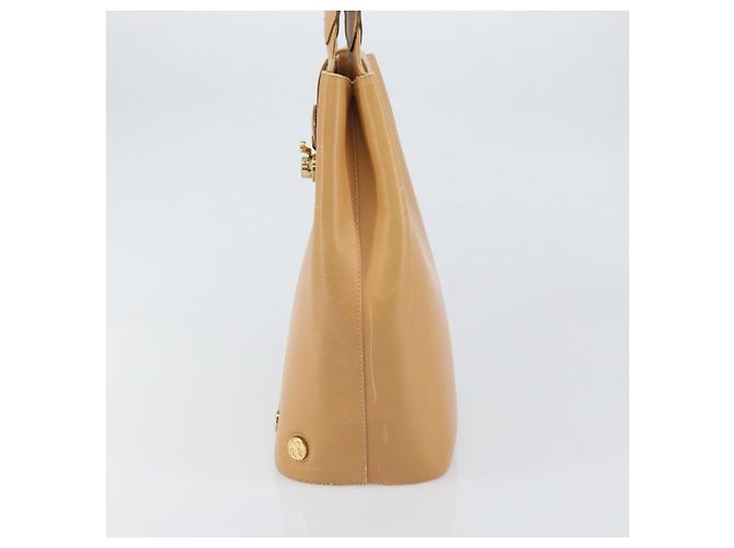 Borsa a mano in pelle beige oro Auth BA9917 di Salvatore Ferragamo D'oro - vista 4
