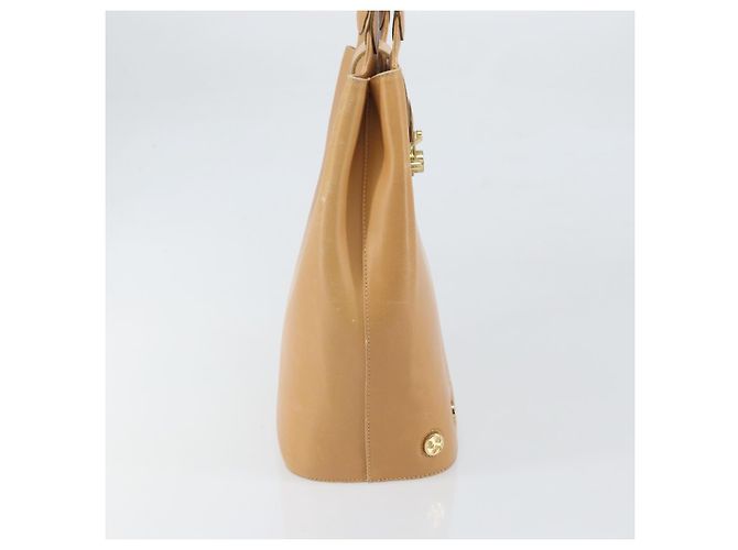 Borsa a mano in pelle beige oro Auth BA9917 di Salvatore Ferragamo D'oro - vista 5