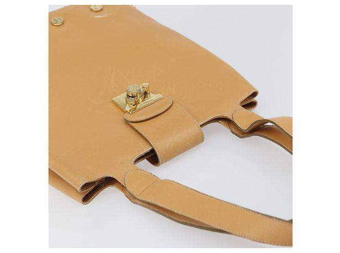 Borsa a mano in pelle beige oro Auth BA9917 di Salvatore Ferragamo D'oro - vista 6