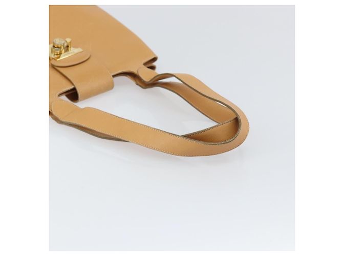 Borsa a mano in pelle beige oro Auth BA9917 di Salvatore Ferragamo D'oro - vista 7