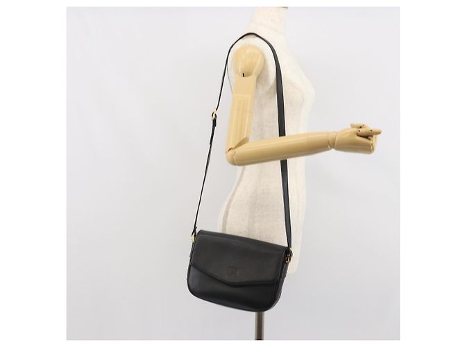 Borsa a Spalla Burberrys in Pelle Nera e Oro Auth BA9914 Nero D'oro - vista 22