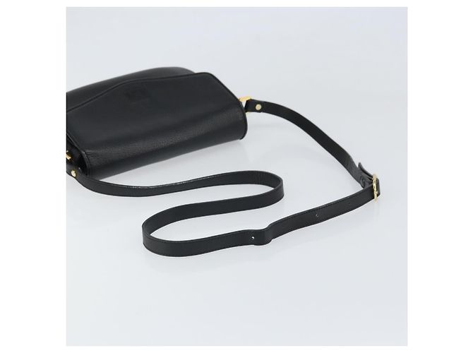 Borsa a Spalla Burberrys in Pelle Nera e Oro Auth BA9914 Nero D'oro - vista 7