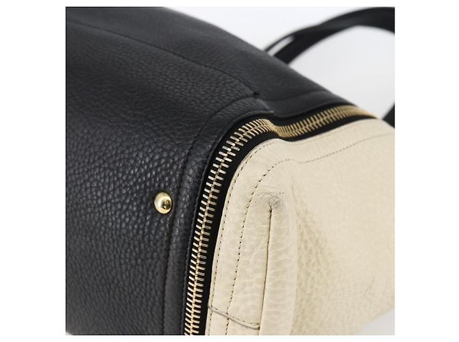 Borsa tote in pelle Salvatore Ferragamo bianca e nera Auth bs32829 Nero Bianco - vista 10