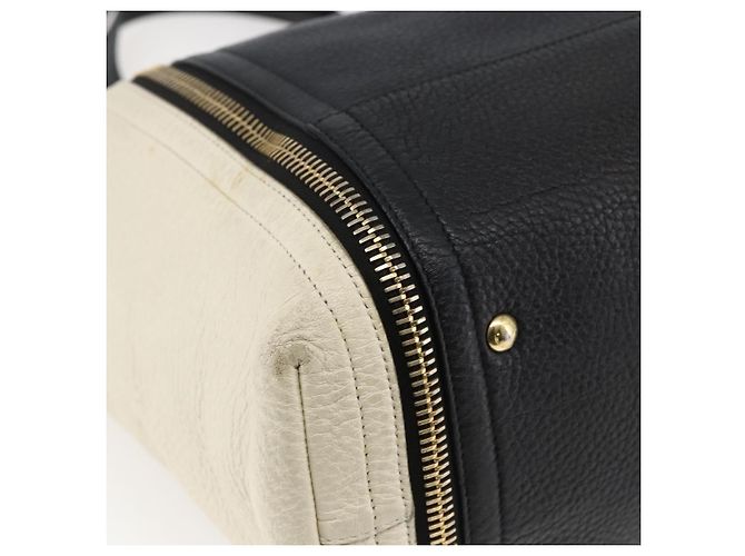 Borsa tote in pelle Salvatore Ferragamo bianca e nera Auth bs32829 Nero Bianco - vista 11