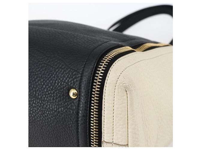 Borsa tote in pelle Salvatore Ferragamo bianca e nera Auth bs32829 Nero Bianco - vista 12