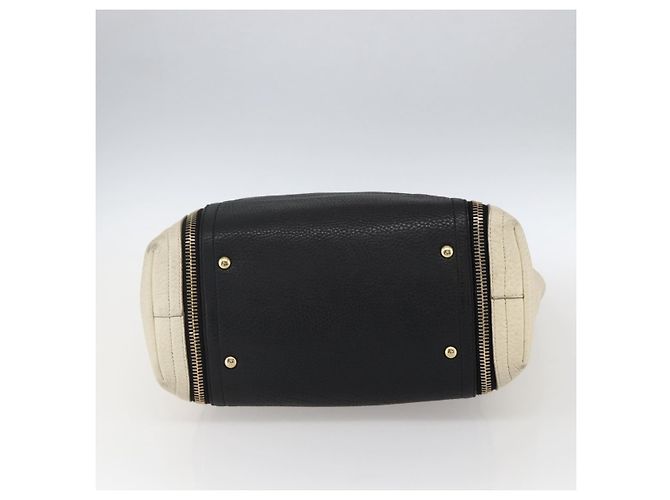Borsa tote in pelle Salvatore Ferragamo bianca e nera Auth bs32829 Nero Bianco - vista 9