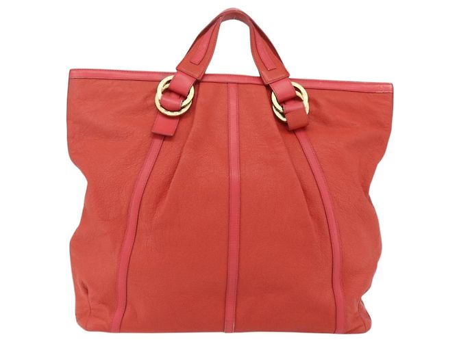 Bulgari Borsa a mano BVLGARI in pelle rosa e oro Auth BA9905 D'oro - vista 2