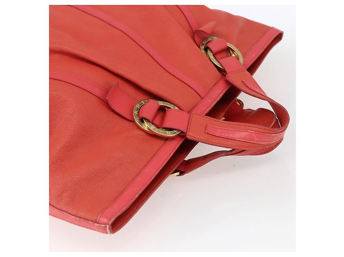 Bulgari Borsa a mano BVLGARI in pelle rosa e oro Auth BA9905 D'oro - vista 6