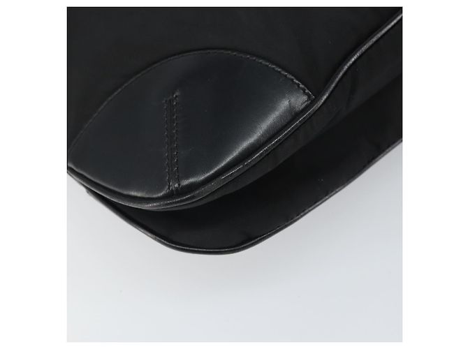 Borsa a Spalla PRADA in Nylon Pelle Nera Argento Autentica 169453 Nero - vista 14