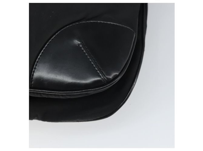 Borsa a Spalla PRADA in Nylon Pelle Nera Argento Autentica 169453 Nero - vista 15
