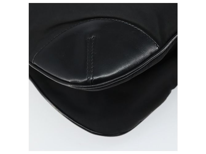 Borsa a Spalla PRADA in Nylon Pelle Nera Argento Autentica 169453 Nero - vista 16