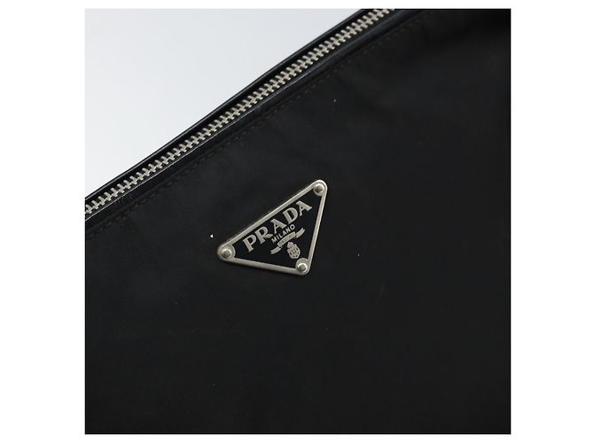 Borsa a Spalla PRADA in Nylon Pelle Nera Argento Autentica 169453 Nero - vista 17
