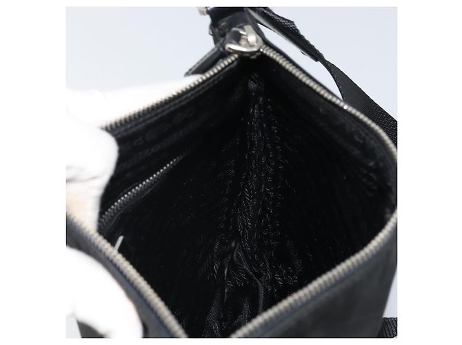 Borsa a Spalla PRADA in Nylon Pelle Nera Argento Autentica 169453 Nero - vista 19