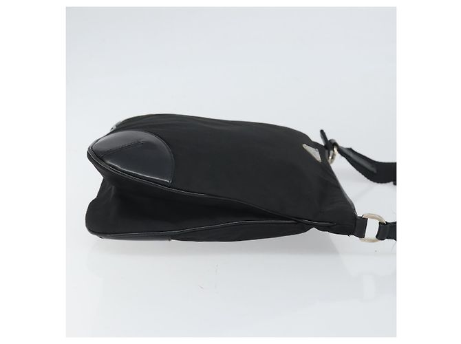 Borsa a Spalla PRADA in Nylon Pelle Nera Argento Autentica 169453 Nero - vista 3