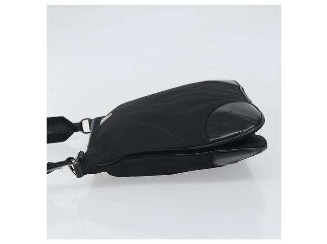 Borsa a Spalla PRADA in Nylon Pelle Nera Argento Autentica 169453 Nero - vista 4