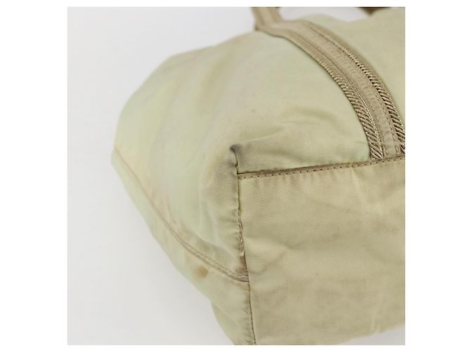 PRADA Borsa a mano in nylon crema argento Auth bs33166 Crudo - vista 15