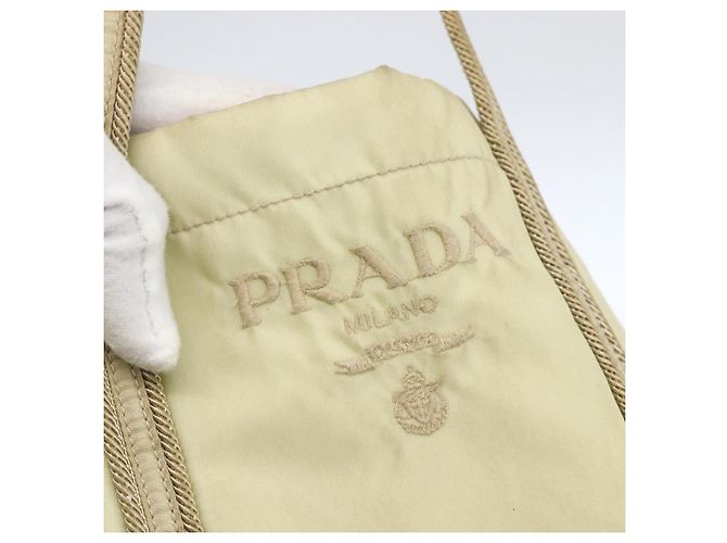 PRADA Borsa a mano in nylon crema argento Auth bs33166 Crudo - vista 17