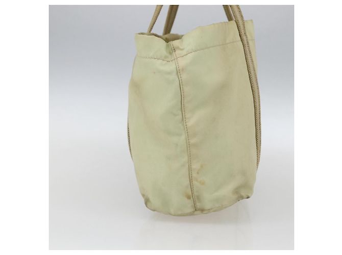 PRADA Borsa a mano in nylon crema argento Auth bs33166 Crudo - vista 3