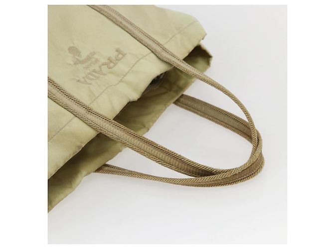 PRADA Borsa a mano in nylon crema argento Auth bs33166 Crudo - vista 7