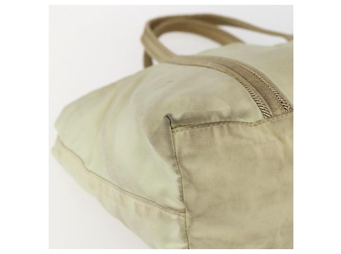 PRADA Borsa a mano in nylon crema argento Auth bs33166 Crudo - vista 9