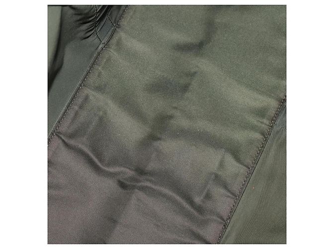 Borsa Boston PRADA in nylon khaki argento autentica mr1945 Cachi - vista 11