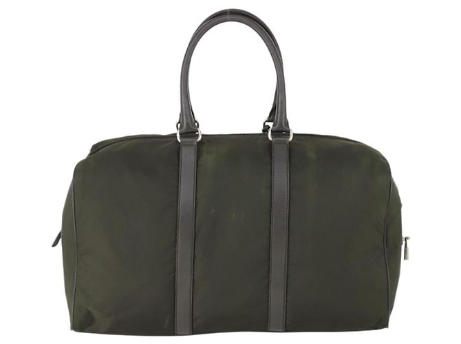 Borsa Boston PRADA in nylon khaki argento autentica mr1945 Cachi - vista 2