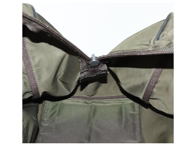 Borsa Boston PRADA in nylon khaki argento autentica mr1945 Cachi - vista 20