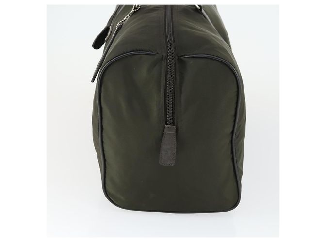 Borsa Boston PRADA in nylon khaki argento autentica mr1945 Cachi - vista 3