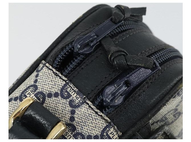 Borsa a Spalla GUCCI GG Plus Supreme PVC Blu Navy Oro Auth SW2094 D'oro - vista 15