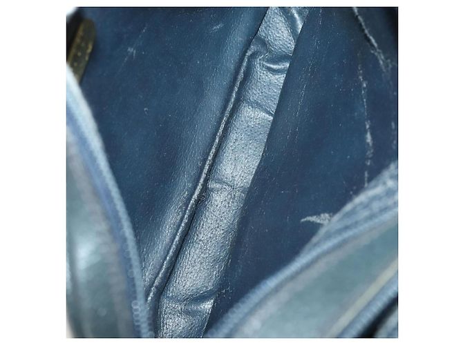 Borsa a Spalla GUCCI GG Plus Supreme PVC Blu Navy Oro Auth SW2094 D'oro - vista 17