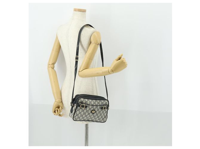 Borsa a Spalla GUCCI GG Plus Supreme PVC Blu Navy Oro Auth SW2094 D'oro - vista 22