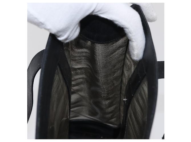 Bolsa de mão em malha de couro preto GUCCI 002 1705 0405 Auth 170256 - vista 18
