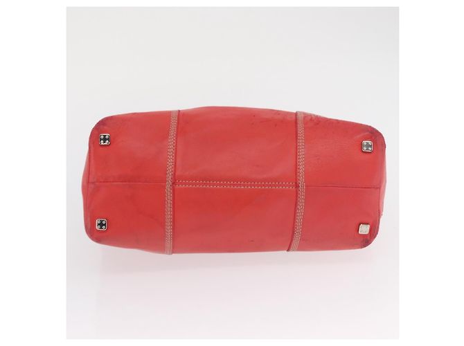 LOEWE Anagram Americana 28 Borsa a mano in pelle rossa argento Auth hk3375 Rosso - vista 5