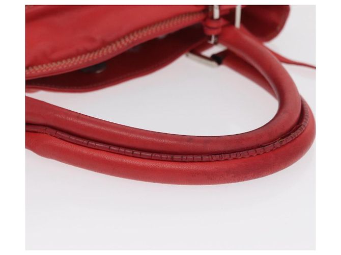 LOEWE Anagram Americana 28 Borsa a mano in pelle rossa argento Auth hk3375 Rosso - vista 7