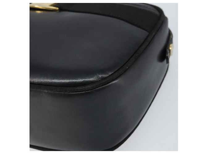 Borsa a Spalla Salvatore Ferragamo in Pelle Nera e Oro Auth BA9913 Nero D'oro - vista 10