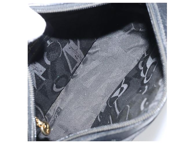 Borsa a Spalla Salvatore Ferragamo in Pelle Nera e Oro Auth BA9913 Nero D'oro - vista 17