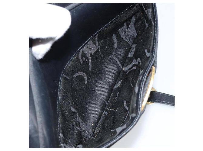 Borsa a Spalla Salvatore Ferragamo in Pelle Nera e Oro Auth BA9913 Nero D'oro - vista 22
