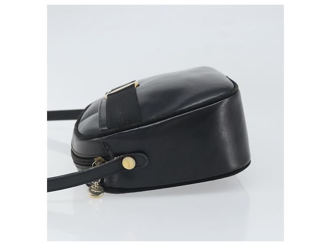 Borsa a Spalla Salvatore Ferragamo in Pelle Nera e Oro Auth BA9913 Nero D'oro - vista 5