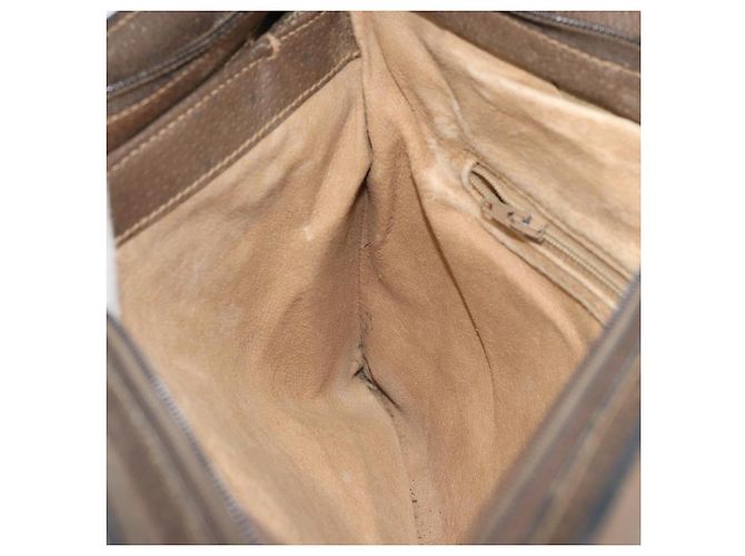 Gucci Borsa GG Supreme Web Sherry Line PVC Beige Oro 02 14 013 Auth 170488 D'oro - vista 19