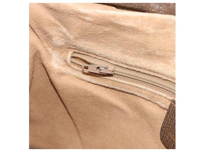 Gucci Borsa GG Supreme Web Sherry Line PVC Beige Oro 02 14 013 Auth 170488 D'oro - vista 20