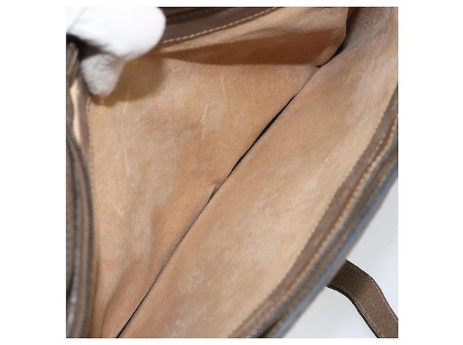 Gucci Borsa GG Supreme Web Sherry Line PVC Beige Oro 02 14 013 Auth 170488 D'oro - vista 22