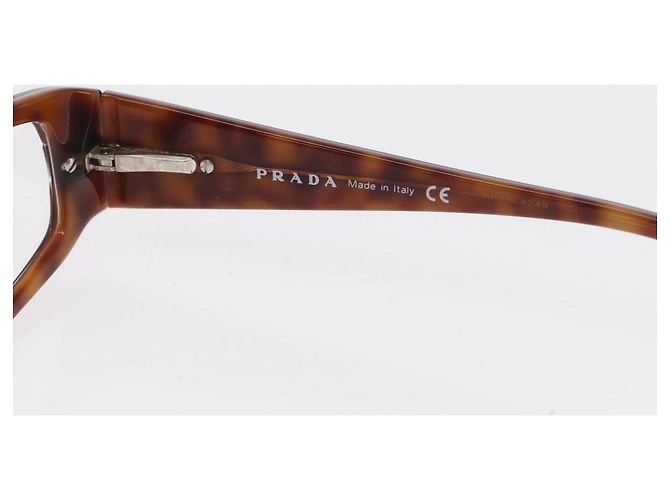 Gafas PRADA de plástico marrón Auth bs33046 Castaño - vista 11