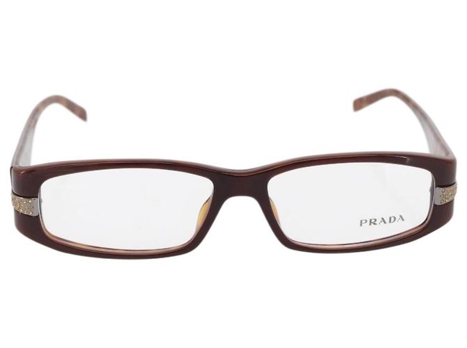 Gafas PRADA de plástico marrón Auth bs33046 Castaño - vista 2