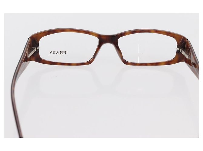 Gafas PRADA de plástico marrón Auth bs33046 Castaño - vista 3