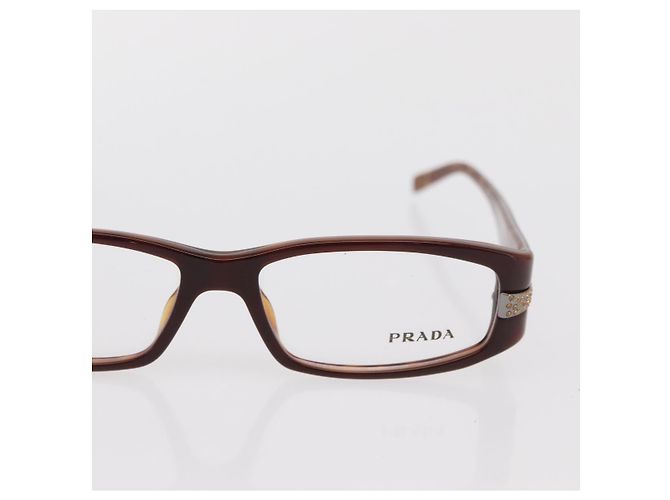 Gafas PRADA de plástico marrón Auth bs33046 Castaño - vista 5